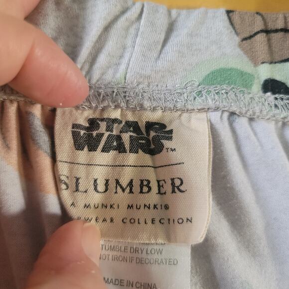 Munki Munki- 2 piece pajama pants- Flamingos and Baby Yoda- size XL - Picture 11 of 13